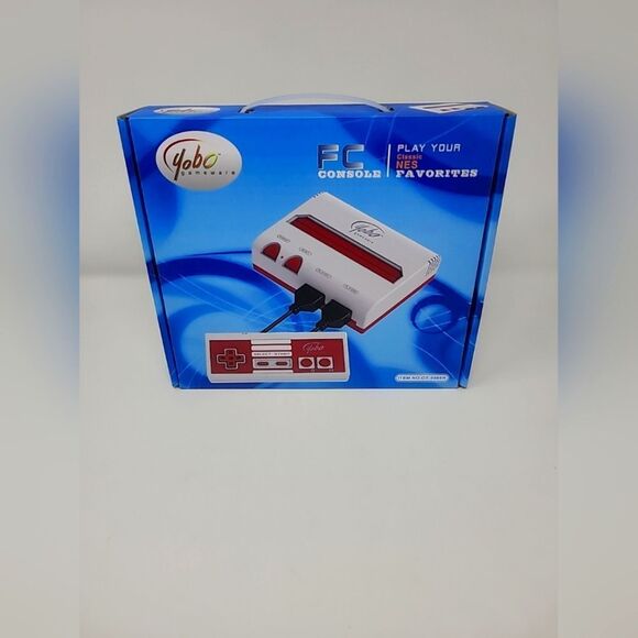 Yobo Fc Console Video Game System to play NES 8 Bit Nintendo Games Red & White - Picture 1 of 4